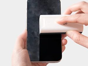 منظف رذاذ شاشة اللمس من CLICK CLEAN ، منظف الشاشة ، بخاخ منظف الشاشة الكل في واحد مع الألياف الدقيقة وحامل الهاتف لجميع الهواتف وشاشات الكمبيوتر المحمول والتابلت (أسود)