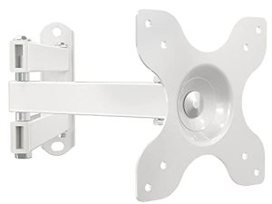 WALI TV Wall Mount Ariculate LCD Monitor Full Motion 15 inch Extension Arm Milt Swivel لمعظم 13 إلى 30 بوصة LED TV شاشة مسطحة مع VESA حتى 100x100 مم (1330LM-W) ، أبيض