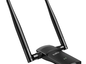 محول واي فاي يو اس بي L-Link للكمبيوتر الشخصي: 1200Mbps Dual 5Dbi Antennas 5G / 2.4G USB Wireless Network Adapter for Desktop Laptop - WiFi Dongle يدعم Windows 10/8 / 8.1 / 7 / Vista / XP / Mac OS (أسود)