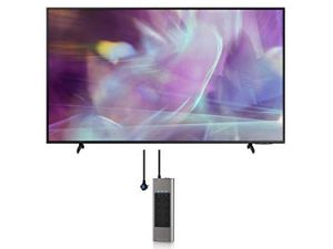 SAMSUNG QN32Q60AA تلفزيون ذكي QLED Quantum HDR 4K بحجم 32 بوصة مع طاقة Austere 5S-PS8-US1 V-Series 8 منافذ مع منفذ USB متعدد المنافذ (2021)