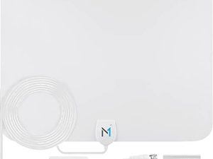 [مضخم عالي الطاقة] هوائي داخلي HDTV استقبال إشارة بيضاء طويلة المدى 330 ميل ؛ هوائي مضخم عالي الطاقة + كابل محوري بطول 16.5 قدمًا ؛ يدعم جميع تنسيقات التلفزيون الرقمي عالي الدقة ؛ ماتا 1 (شركة أمريكية)
