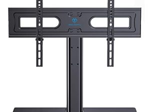 PERLESMITH Universal TV Stand Table Top TV Base for 37-70 inch LCD LED OLED 4K Flat Screen TV-Height قابل للتعديل مع قاعدة من الزجاج المقوى ، VESA 600x400mm ، يحمل ما يصل إلى 99lbs PSTVS11