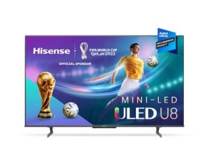 تلفزيون هايسنس U8H QLED Series Quantum 4K ULED Mini-LED 65 بوصة من Google الذكي مع توافق Alexa و Quantum Dot و 1500-nit HDR10 + و Dolby Vision (65U8H ، موديل 2022)