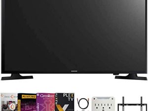 Samsung UN32M4500B 32 "-Class HD Smart LED TV Bundle مع Premiere Movies Stream + 19-45 inch TV Flat Mount Mount + 2X 6FT 4K HDMI 2.0 Cable + 6-Outlet Surge Adapter