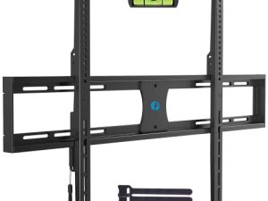 Pipishell Low Profile Fixed TV Bracket Ultra Slim For معظم 42-90 بوصة LCD OLED QLED 4K شاشة منحنية مسطحة تصل إلى 132lbs Max VESA 800x600mm ، يناسب 16 بوصة ، 18 بوصة ، 24 بوصة ترصيع خشبي