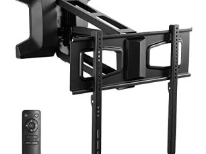 VIVO Steel Electric TV Wall Mount for 37 to 70 inch LCD LED Plasma Screen، Above Fireplace Height قابل للتعديل موتور سحب قوس رف للأسفل ، أسود ، MOUNT-E-MM070