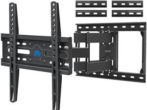 Mounting Dream TV Mount Full Motion TV Mount للتلفزيون بشاشة مسطحة مقاس 26-55 بوصة ، حامل تلفزيون مثبت على الحائط بذراعين مزدوجين ، ماكس VESA 400x400mm و 99 LBS ، يناسب 16 بوصة ، 18 بوصة ، 24 بوصة ، ترصيع MD2380-24K