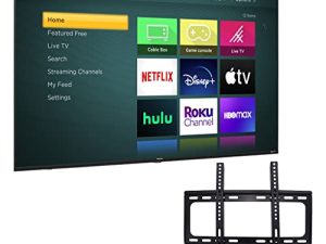 Hisense 43-Inch Class 4K UHD LED LCD Smart TV HDR R6 Series DTS Studio Sound يعمل مع معدل الحركة 120 + مساعد Google على الحائط مجانًا (بدون حوامل) 43R6E3 (مجدد)