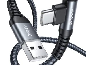 2 عبوة كبل USB C [3.3FT + 3.3FT] شاحن AINOPE 3.1A من النوع C سريع الشحن ، كبل USB من النوع C متين مضفر من النايلون متوافق مع Galaxy Note 10 9 و S10 S8 Plus S21 A10e وكابل شاحن S9