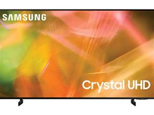 SAMSUNG 65-Inch Class Crystal 4K UHD AU8000 Series HDR ، 3 منافذ HDMI ، Motion Xcelerator ، Tap View ، جهاز كمبيوتر على التلفزيون ، Q Symphony ، تلفزيون ذكي مع Alexa المدمج (UN65AU8000FXZA ، موديل 2021)