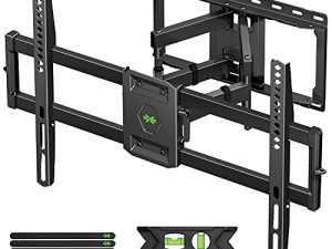 USX MOUNT Full MOUNT TV Wall Mount for Most 47-84 inch Flat Screen / LED / 4K TV، TV Mount Bracket Dual Swivel Milt 6 Arms ، Max VESA 600x400mm ، يحمل ما يصل إلى 132 رطلاً ، يناسب 8 "12" 16 "ترصيع الخشب