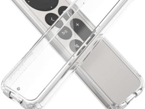 جراب TotalMount Air Rim لأجهزة التحكم عن بعد لأجهزة Apple TV (2022 و 2021) - جراب تحكم عن بعد هجين من Apple TV نحيف مع حماية فائقة من السقوط - شفاف