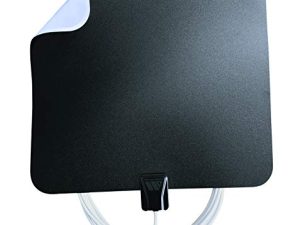 Winegard FL5500A FlatWave Amped Digital HD داخلي تضخيم تليفزيون هوائي (4K جاهز / ATSC 3.0 جاهز / عالي VHF / UHF) ، 60 ميل طويل المدى