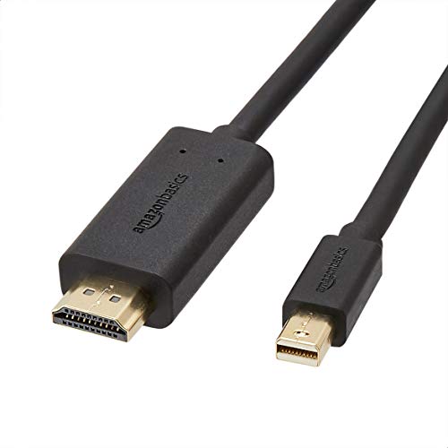 Amazon Basics Mini DisplayPort Male to HDMI Male Male ، 1080p ، مقابس مطلية بالذهب ، 6 أقدام ، أسود Amazon Basics Mini DisplayPort Male to HDMI Male Male ، 1080p ، مقابس مطلية بالذهب ، 6 أقدام ، أسود