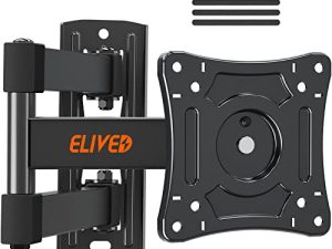 ELIVED شاشة التثبيت على الحائط لمعظم أجهزة التلفزيون ذات الشاشات المسطحة LED / LCD مقاس 13-30 بوصة ، حامل التثبيت على الحائط بالكامل مع ذراع مفصلي دوار ، إمالة ، تمديد ، دوران ، أقصى VESA 100x100 مم ، 33 رطلاً.
