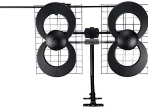 هوائي تلفزيون مباشر ClearStream 4V ، نطاق 70+ ميل ، UHF / Vhf ، متعدد الاتجاهات ، داخلي ، علية ، خارجي ، صاري مع قاعدة محورية / أجهزة / مشابك قابلة للتعديل / وسادات مانعة للتسرب ، 4K جاهز ، أسود - C4-V-CJM