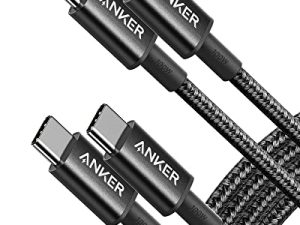 Anker 333 USB C to USB C Cable (6ft 100W، 2-Pack)، USB 2.0 Type C Charging Cable Fast Charge for MacBook Pro 2020، iPad Pro 2020، iPad Air 4، Samsung Galaxy S21، Pixel، Switch، LG والمزيد (أسود)