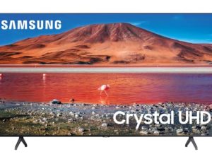تلفزيون سامسونج 55 بوصة من الفئة 4K Crystal UHD (2160P) LED ذكي متوافق مع Netflix ، Disney + ، YouTube ، Apple TV ، متوافق مع Alexa و Google Assistant - UN55TU7000BXZA (مجدد)