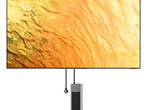 SAMSUNG QN75QN800BFXZA 75 "8K QLED Quantum Mini LED HDR تلفزيون ذكي مع Austere 7S-PS8-US1 VII-Series 8 Outlet Power w / Omniport USB (2022)