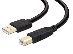 كابل طابعة NC XQIN 20 قدمًا ، كابل طابعة USB 2.0 من النوع A- ذكر إلى كابل B-Male للطابعة / الماسح الضوئي- مطلي بالذهب