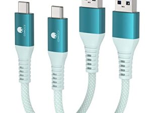 USB C Cable 10Gbps ، Conmdex [2-Pack ، 2ft] USB 3.1 Gen 2 Android Auto USB C Cable ، 3A Fast Charging Type C Phone Data Transfer Cord for Samsung Galaxy S22 S21 S10 S9، Note 20 10، A51 A32، Green