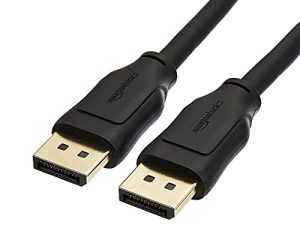 Amazon Basics 8K DisplayPort إلى DisplayPort 1.4 كابل مع 4K @ 120Hz ، دقة فيديو 8K @ 60Hz ، ودعم HDR ، 6 أقدام