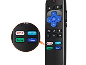 جهاز تحكم عن بعد تم استبداله عالميًا لتلفزيون Roku ، متوافق مع TCL Roku / Hisense Roku / Sharp Roku / Onn Roku / Insignia Roku إلخ ، مع أزرار فيديو Netflix Disney + / Hulu / Prime ليس لـ Roku Stick و Box】