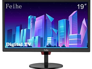 تلفاز Feihe 19 بوصة بشاشة مسطحة مدمج ، موالف رقمي ATSC ، تلفزيون LED 720p مع منفذ HDMI VGA AV USB للمطبخ ، غرفة النوم ، RV ، الكرفان ، التخييم ، في الهواء الطلق