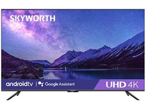 Skyworth S6G Pro 50-inch 4K UHD LCD Smart TV ، Android TV مع Google Assistant و Chromecast المدمج ، التوافق مع Alex