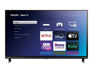 تلفزيون فيليبس الذكي 32 بوصة 720 بكسل عالي الدقة LED Roku مع تطبيق التحكم الصوتي ، البث ، بث الشاشة ، وأكثر من 300 قناة بث مجانية