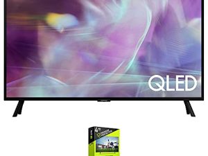 مجموعة تلفزيون سامسونج QN32Q60AA 32 بوصة QLED HDR 4K UHD الذكي مع حزمة حماية معززة 4 YR CPS مميزة