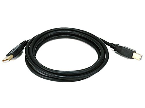 كابل Monoprice 6-Feet USB 2.0 A ذكر إلى B ذكر 28 / 24AWG (مطلي بالذهب) (105438) ، أسود كابل Monoprice 6-Feet USB 2.0 A ذكر إلى B ذكر 28 / 24AWG (مطلي بالذهب) (105438) ، أسود