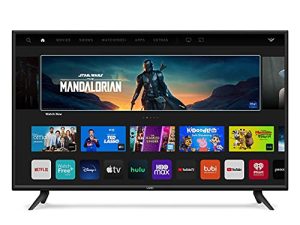 VIZIO 55-Inch V-Series 4K UHD LED HDR Smart TV Apple AirPlay و Chromecast مدمج ، Dolby Vision ، HDR10 + ، HDMI 2.1 ، وضع اللعب التلقائي والألعاب منخفضة الكمون ، V555-J01 ، موديل 2021 (مجدد) ، 55 بوصة