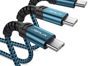 كابل JSAUX USB C إلى USB C 60 واط ، 3 عبوات [10ft + 6.6ft + 3.3ft] سلك شحن سريع من النوع C متوافق مع Samsung Galaxy S22 S21 S21 + S21 Ultra S20 Plus S20 + Note 20 10 ، Google Pixel 6 5 4 3 2 XL -لون أخضر