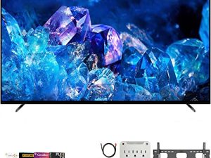 Sony XR77A80K Bravia XR A80K تلفزيون ذكي 77 بوصة 4K HDR OLED (موديل 2022) حزمة مع Premiere Movies Streaming + 37-100 Inch TV Wall Mount + 6-Outlet Surge Adapter + 2X 6FT 4K HDMI 2.0 Cable
