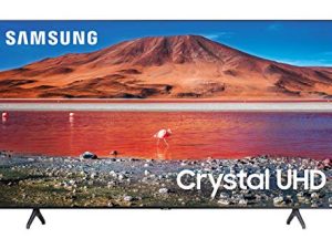 SAMSUNG 60-inch Class Crystal UHD TU7000 Series - 4K UHD HDR Smart TV UN60TU7000FXZA ، موديل 2021 (مجدد)