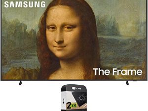 SAMSUNG QN32LS03BBFXZA 32 بوصة The Frame QLED 4K UHD Quantum HDR Smart TV 2022 (تم تجديده) مع حزمة حماية معززة 2 YR CPS
