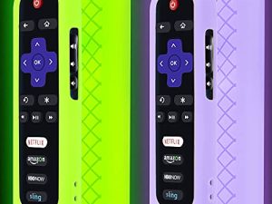 جراب تحكم عن بعد من قطعتين لـ Roku ، غطاء بطارية لجهاز التحكم عن بعد TCL Roku Smart TV Steaming Stick ، غطاء Roku TV عن بعد من السيليكون ، جهاز تحكم واقٍ من السيليكون ، غطاء عالمي يتوهج باللون الأخضر الداكن