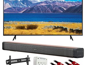 تلفزيون SAMSUNG UN65TU8300 65 بوصة HDR 4K UHD ذكي منحني مع مجموعة مكبرات الصوت Deco Home