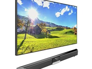 تلفزيون KUVAVISION True 1500 Nits 49 بوصة 4K UHD HDR ذكي خارجي قابل للقراءة للشمس مع HDMI و USB و WiFi ومكبر صوت 40 وات وحامل على الحائط ، أسود