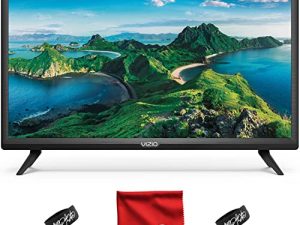 تلفزيون ذكي VIZIO 24 بوصة من سلسلة D-Series HD 720p (D24h) مع AirPlay و Chromecast مدمج ، وخاصية انعكاس الشاشة ، و 150+ مجموعة قنوات تدفق مجانية مع روابط الكابلات والألياف الدقيقة
