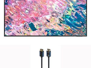 تلفزيون SAMSUNG QN43Q60BAFXZA 43 بوصة QLED Quantum HDR 4K ذكي مع كابل Austere 5S-4KHD2-2-5M V-Series 2.5m Premium 4K HDR HDMI مضفر (2022)