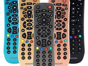 استبدال جهاز التحكم عن بعد العالمي من Philips لأجهزة Samsung ، Vizio ، LG ، Sony ، Sharp ، Roku ، Apple TV ، RCA ، Panasonic ، أجهزة التلفزيون الذكية ، مشغلات البث ، DVD ، الإعداد البسيط ، 3 أجهزة ، جرافيت ، SRP3229G / 27