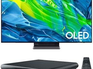 Samsung S95B 65 inch 4K Quantum HDR OLED Smart TV (2022) مع جهاز بث مباشر رباعي النواة 4K Android TV لاسلكي مشغل وسائط