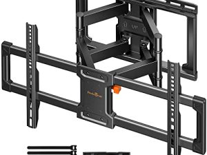 حامل حائط تلفزيون Perlegear Full Motion لأجهزة التلفاز مقاس 42-85 بوصة حتى 132 رطلاً ، وحامل تثبيت التلفزيون بأذرع مفصلية مزدوجة ، وإمالة خالية من الأدوات ، ودوران ، وإطالة ، وتسوية ، ومعيار VESA بحد أقصى 600 × 400 مم ، وأزرار مقاس 16 بوصة ، PGLF8