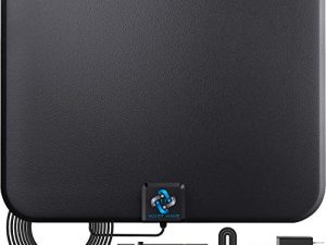U يجب أن يكون لديك هوائي تلفزيون رقمي عالي الدقة مضخم طويل المدى 250+ ميل - دعم 4K 8K 1080p Fire TV Stick وجميع أجهزة التلفزيون - معزز إشارة مكبر الصوت الذكي الداخلي - كابل تلفزيون عالي الدقة 18 قدم / محول تيار متردد