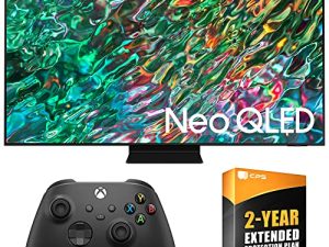 Samsung QN90BA 85 "Neo QLED 4K Quantum HDR Smart TV (2022) حزمة Ultimate مع وحدة تحكم Xbox اللاسلكية (أسود كربوني) وحزمة حماية معززة Premium 2 YR CPS